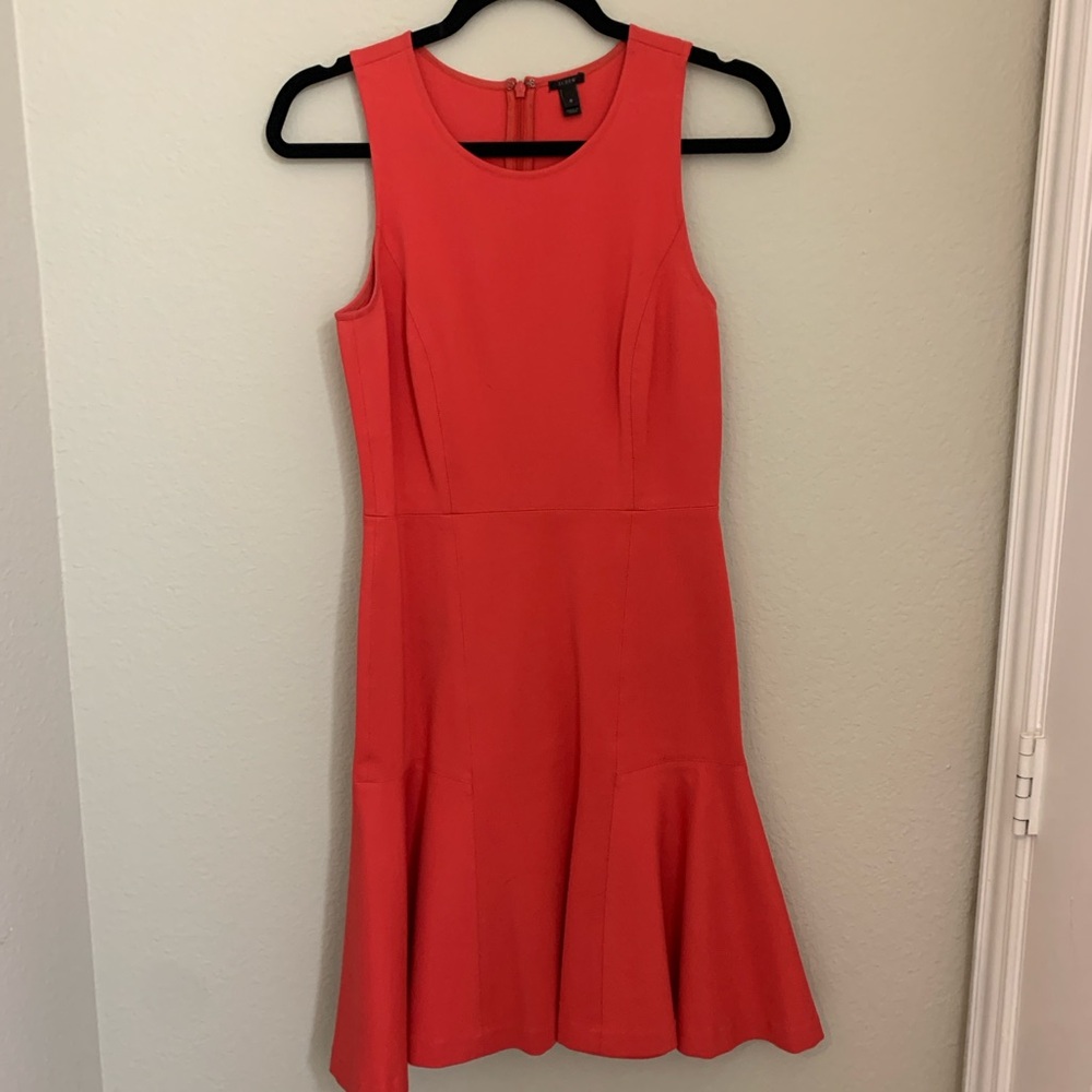 J. Crew Coral Sleeveless Trumpet Dress